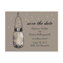 Mason Jar and Fireflies Wedding Invitations