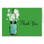 Mason Jar and Wildflowers Thank You Card
