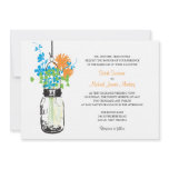 Mason Jar and Wildflowers Wedding Invitations