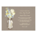 Mason Jar and Wildflowers Wedding Invitations