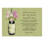 Mason Jar and Wildflowers Wedding Invitations