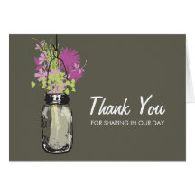 Mason Jar filled with Wilflowers Cards