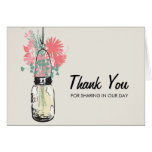 Mason Jar filled with Wilflowers Greeting Card