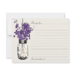 Mason Jar Recipe Card Personalized Invites
