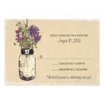 Mason Jar & Wildflowers RSVP Card