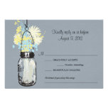 Mason Jar & Wildflowers RSVP Card Personalized Invitations