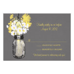 Mason Jar & Wildflowers RSVP Card Custom Announcement