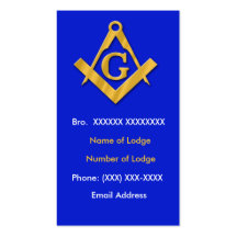 Masonic Business Blue and Gold Business Card Templates