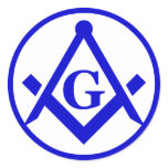Masonic Lodge, NOT WATERPROOF Round Sticker