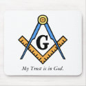 Masonic "My Trust is in God." mousepads