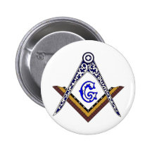 Masonic Square and Compass Pinback Buttons