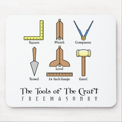 Masonic Working Tools Mouse Pad by islesmay