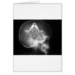 Masonic X-Ray Alien Skull Card
