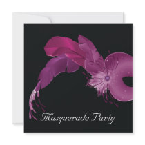 Masquarade party personalised invitation