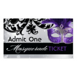 Masquerade Admission Tickets Business Card Templates