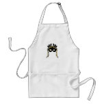 Masquerade Mask in Black and Gold Apron