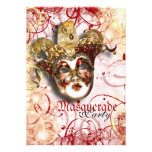 Masquerade mask venetian mardi gras party announcements