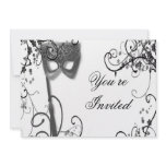 Masquerade Mystique  BW Invitation