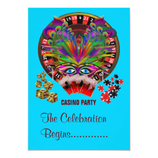 Casino themed party invitations uk
