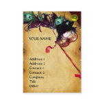 MASQUERADE PARTY parchment damask gem linen business cards