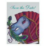 Masquerade Save the Date Custom Invites