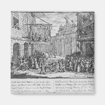 Masquerades and Operas, Burlington Gate, 1724 Fridge Magnet