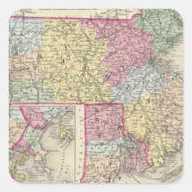 Massachusetts And Rhode Island 2 Stickers