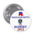 Massachusetts  for Romney 2012 Pinback Button