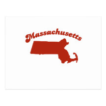 MASSACHUSETTS Red State Post Card