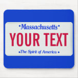 Massachusetts spirit of america license plate mousepads