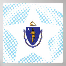 Massachusetts Star Poster
