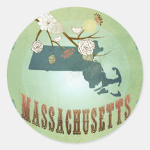 Massachusetts State Map – Green Stickers