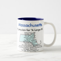 Massachusetts Symbols & Map Mugs