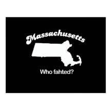 Massachusetts - Who fahted T-shirt Post Cards