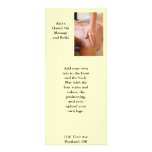 Massage hands on back rack cards