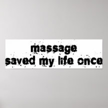 Massage Saved My Life Once Poster