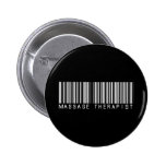 Massage Therapist Bar Code Pinback Buttons