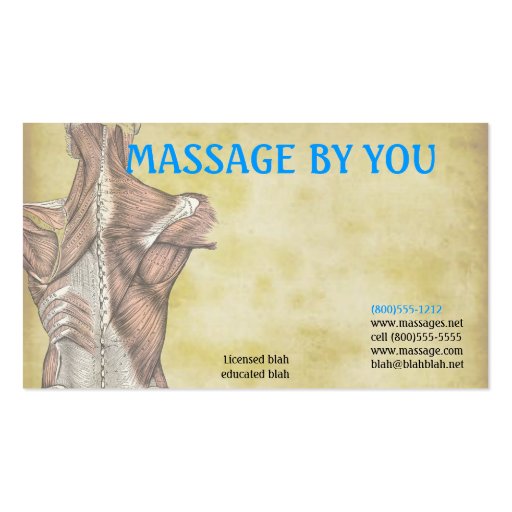 Massage Therapy Business Cards Massage Business Cards Zazzle 35