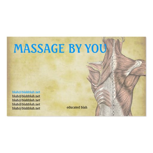 Massage Therapist Business Card Template Zazzle