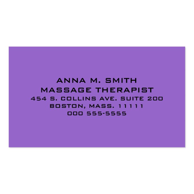 Massage Therapy Business Card Templates