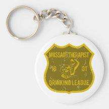 Massage Therapist Drinking League Key Chains