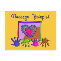 Massage Therapist Funky Artsy Design Gifts Postcards