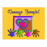 Massage Therapist Funky Artsy Design Gifts Postcards