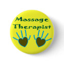 Massage Therapist Heart Hands Gifts buttons