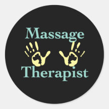 Massage Therapist: Yellow Hand Prints Sticker