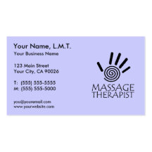 Massage Therapy Business Cards