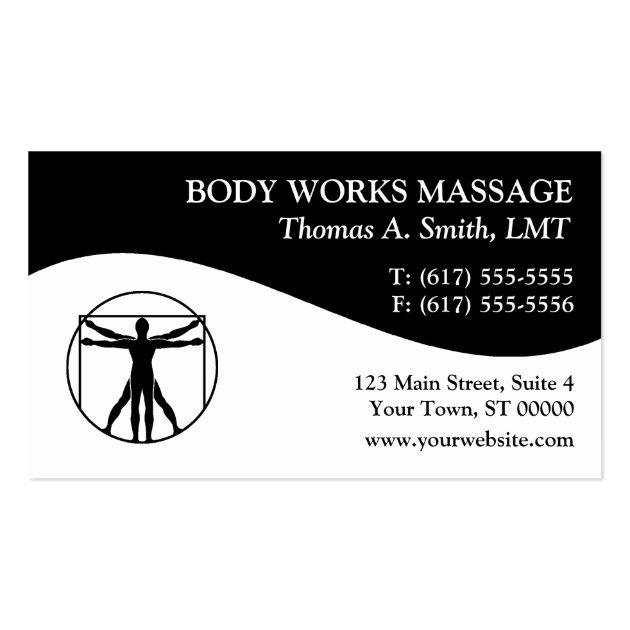 Massage Therapy Business Card Templates