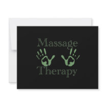 Massage therapy hand prints personalized invitation