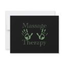 Massage therapy hand prints invitations