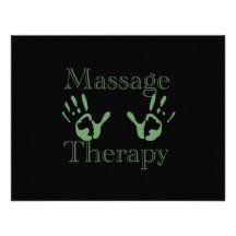 Massage therapy hand prints personalized invitation